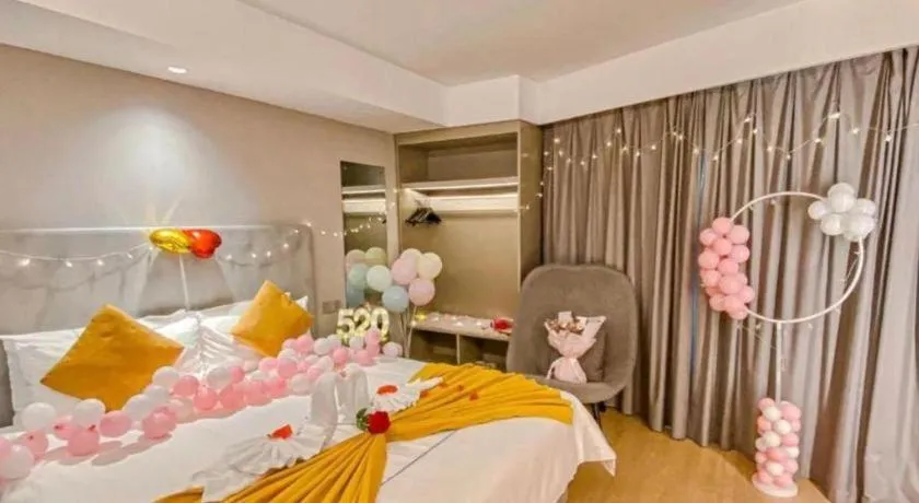 Bed in Magnotel Hotel Wuhan Jiangtan Lihuangpo Road Pedestrian Street