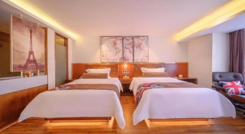 Bed in James Joyce Coffetel Wuhan Gutian Er Road Metro Station