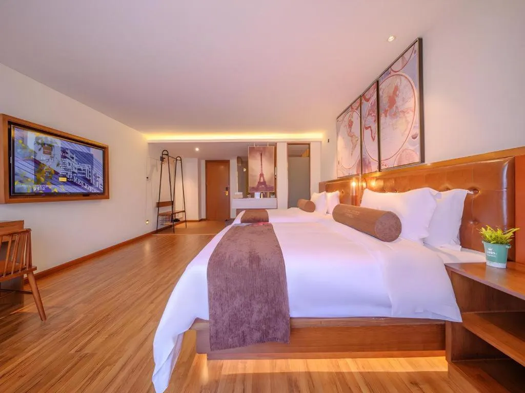 Bed in James Joyce Coffetel Wuhan Gutian Er Road Metro Station