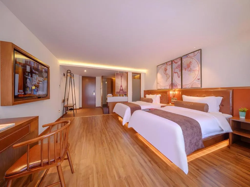 Bed in James Joyce Coffetel Wuhan Gutian Er Road Metro Station