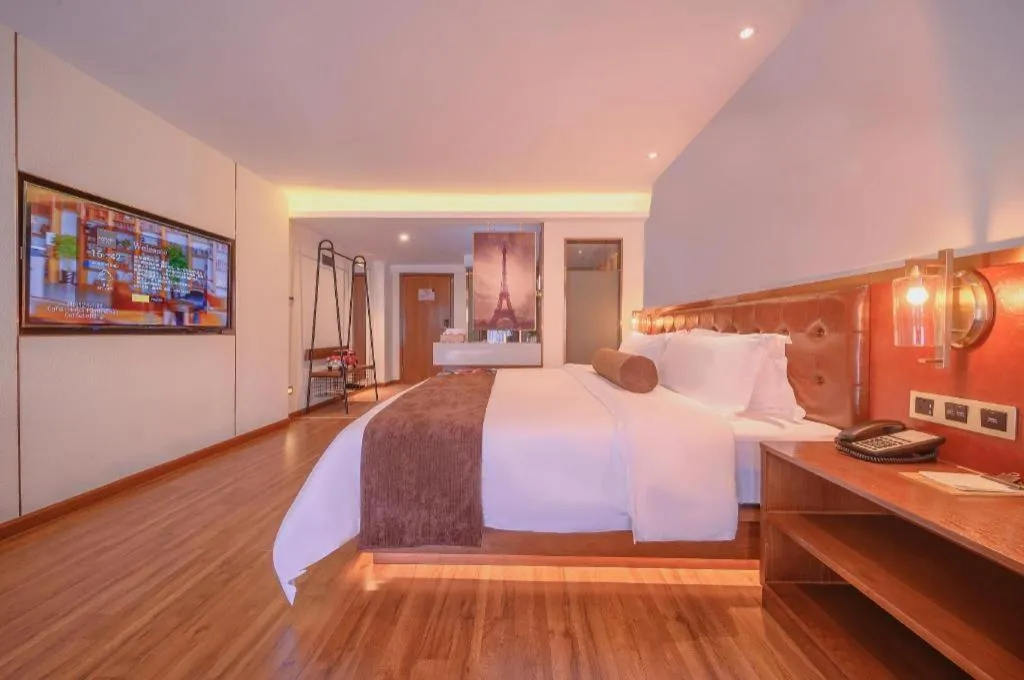 Bed in James Joyce Coffetel Wuhan Gutian Er Road Metro Station