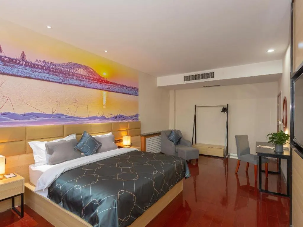 Bed in Chonpines Hotel Jining Quanmin Fitness Plaza