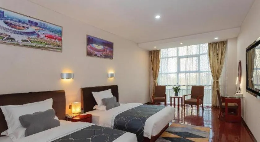 Bed in Chonpines Hotel Jining Quanmin Fitness Plaza