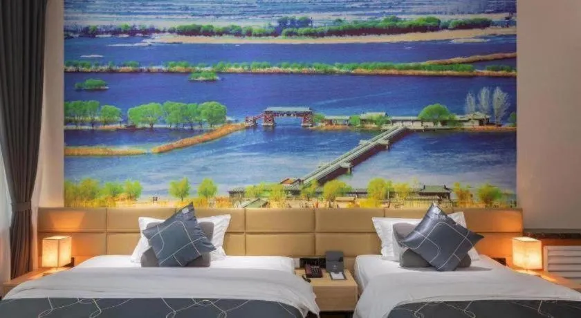 Bed in Chonpines Hotel Jining Quanmin Fitness Plaza