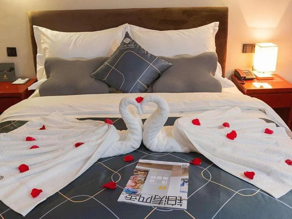 Bed in Chonpines Hotel Jining Quanmin Fitness Plaza