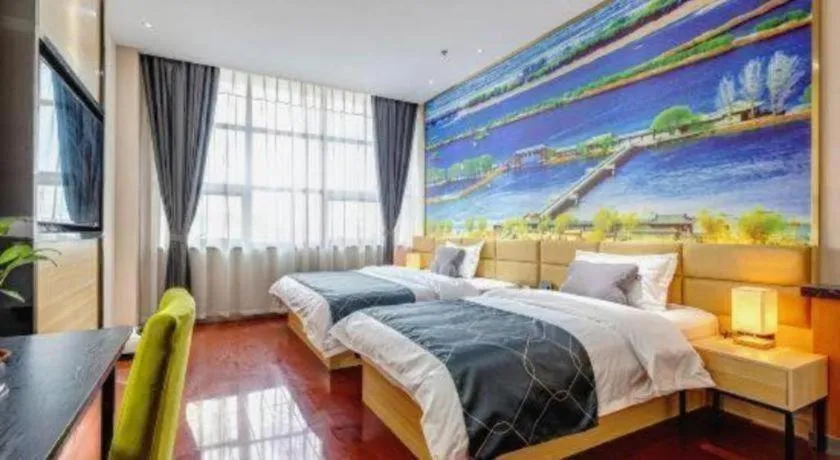 Bed in Chonpines Hotel Jining Quanmin Fitness Plaza