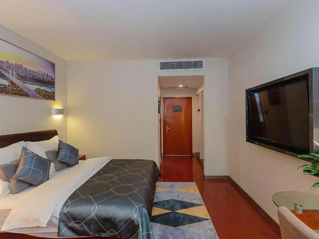 Bed in Chonpines Hotel Jining Quanmin Fitness Plaza