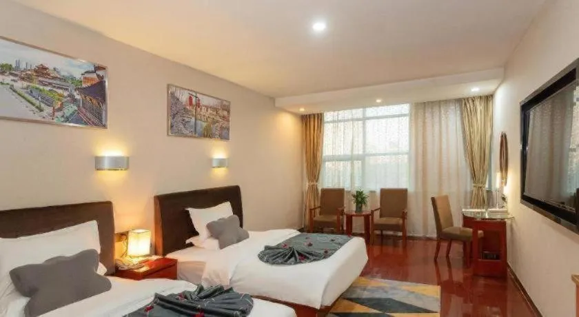 Bed in Chonpines Hotel Jining Quanmin Fitness Plaza