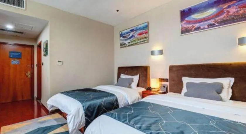 Bed in Chonpines Hotel Jining Quanmin Fitness Plaza