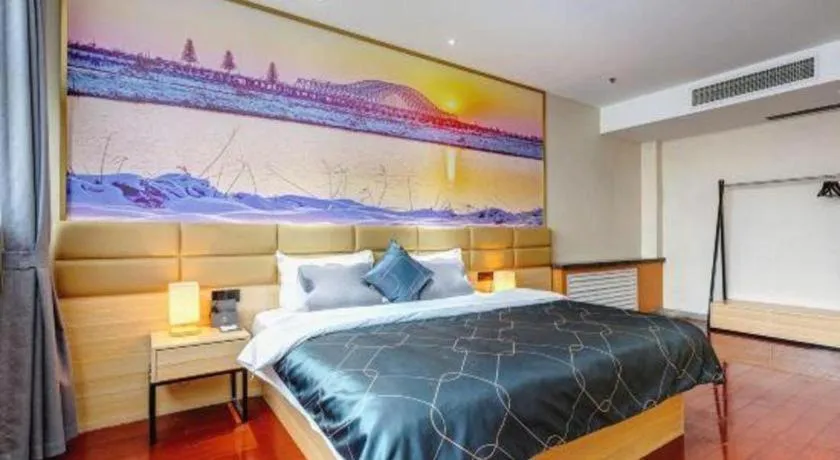 Bed in Chonpines Hotel Jining Quanmin Fitness Plaza