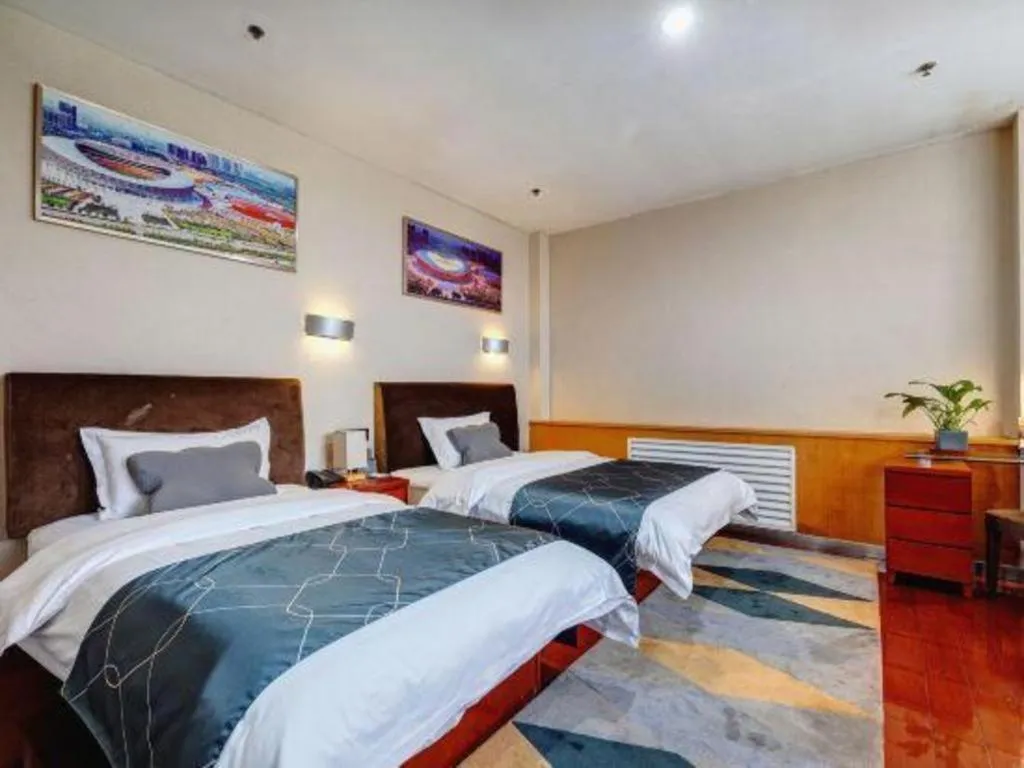 Bed in Chonpines Hotel Jining Quanmin Fitness Plaza