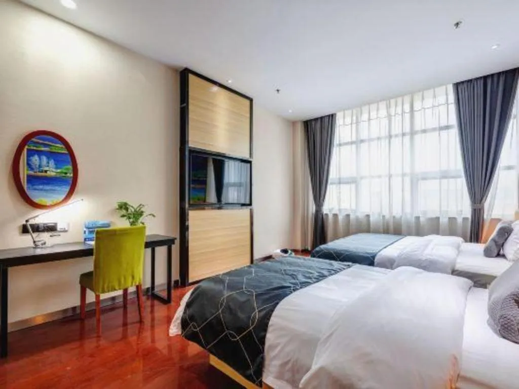 Bed in Chonpines Hotel Jining Quanmin Fitness Plaza