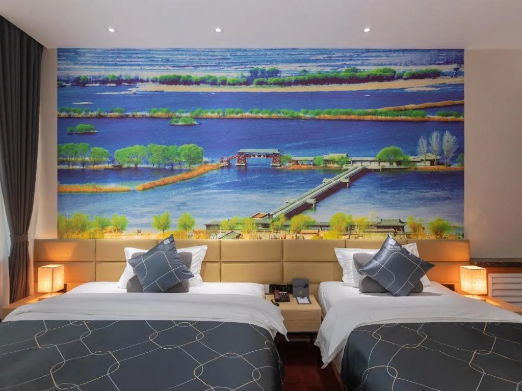 Bed in Chonpines Hotel Jining Quanmin Fitness Plaza