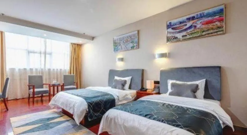 Bed in Chonpines Hotel Jining Quanmin Fitness Plaza