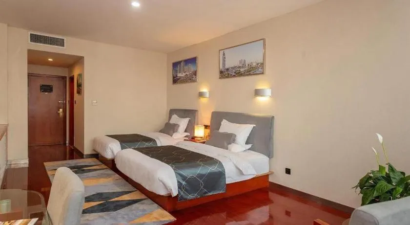 Bed in Chonpines Hotel Jining Quanmin Fitness Plaza