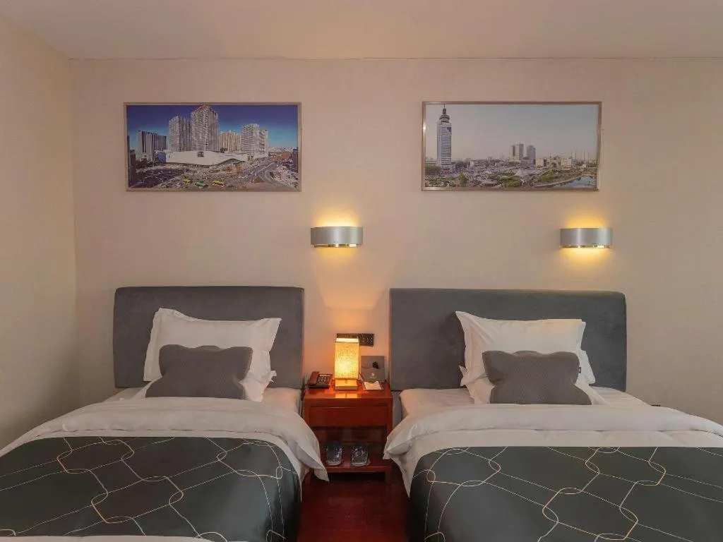 Bed in Chonpines Hotel Jining Quanmin Fitness Plaza