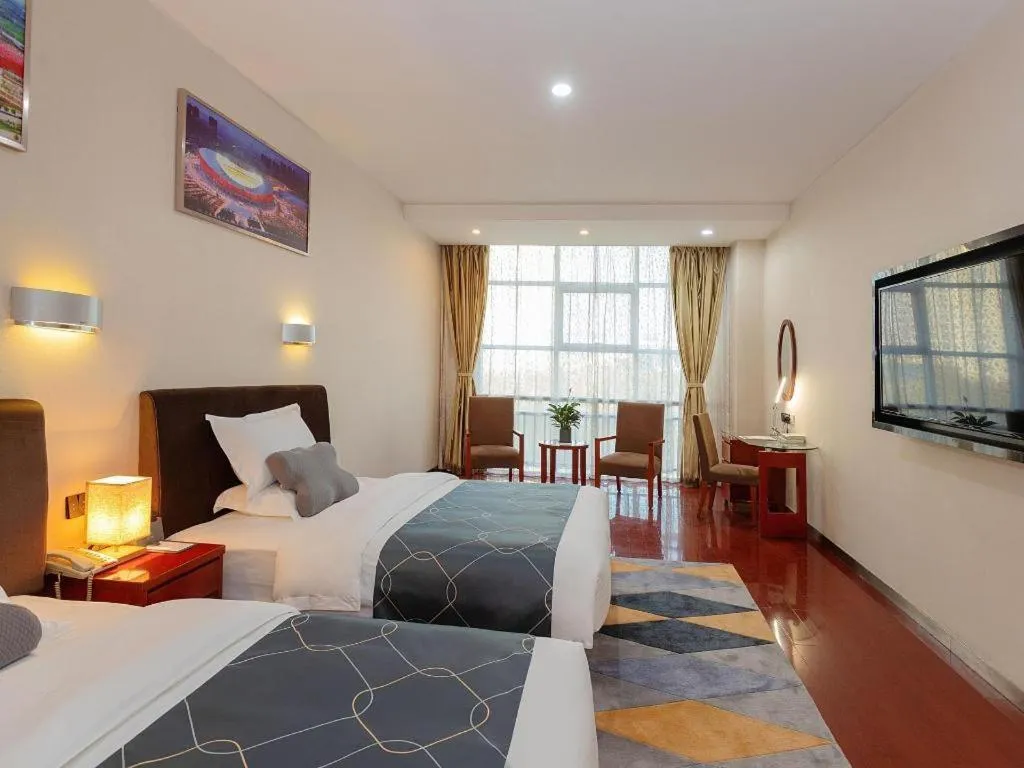 Bed in Chonpines Hotel Jining Quanmin Fitness Plaza