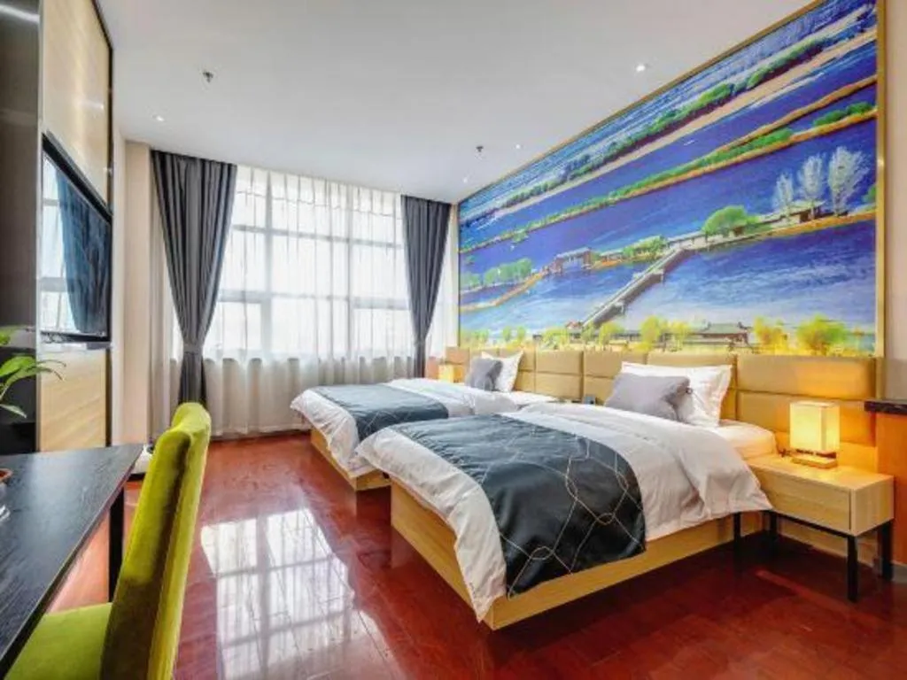 Bed in Chonpines Hotel Jining Quanmin Fitness Plaza