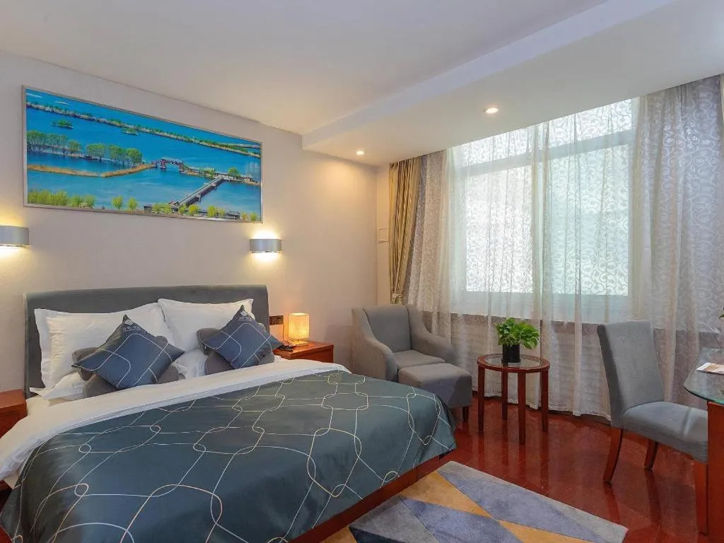 Bed in Chonpines Hotel Jining Quanmin Fitness Plaza