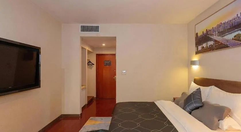 Bed in Chonpines Hotel Jining Quanmin Fitness Plaza