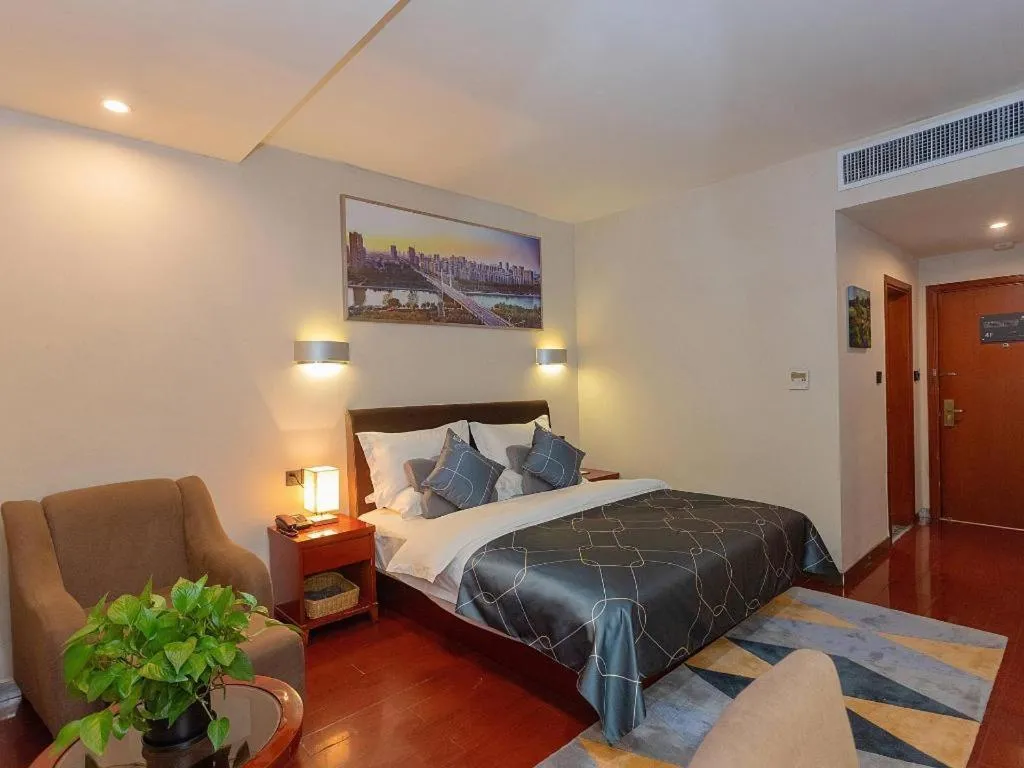 Bed in Chonpines Hotel Jining Quanmin Fitness Plaza