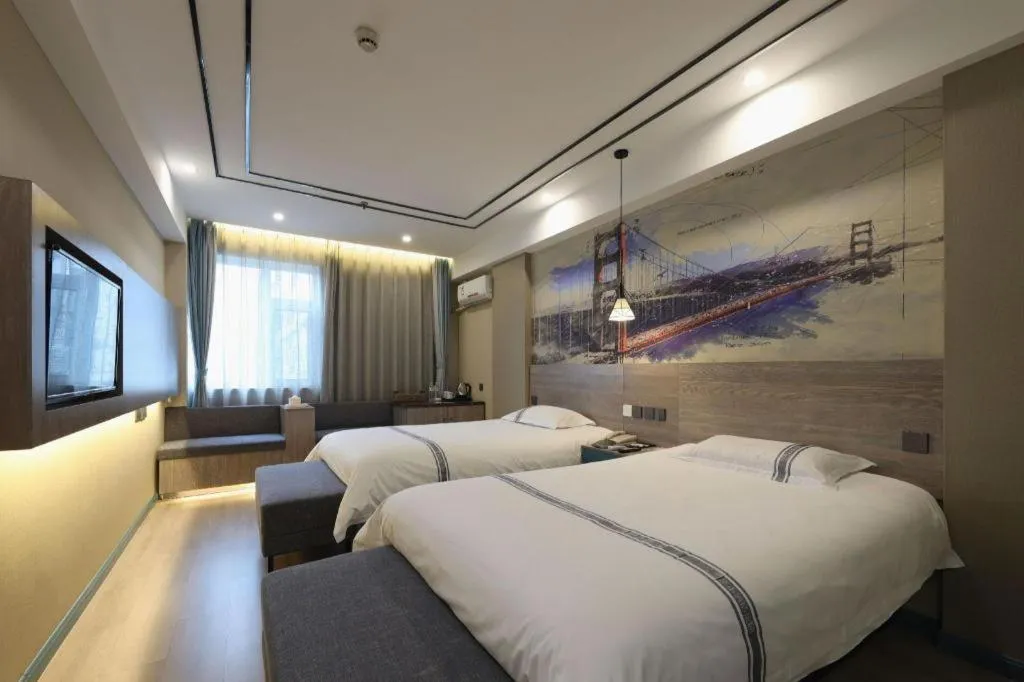 Bed in Urban Garden Hotel Chengyang District Government Liuting Airport