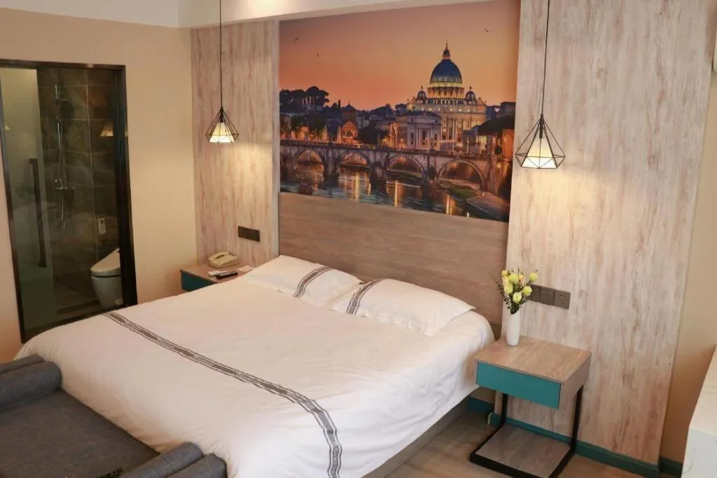 Bed in Urban Garden Hotel Chengyang District Government Liuting Airport