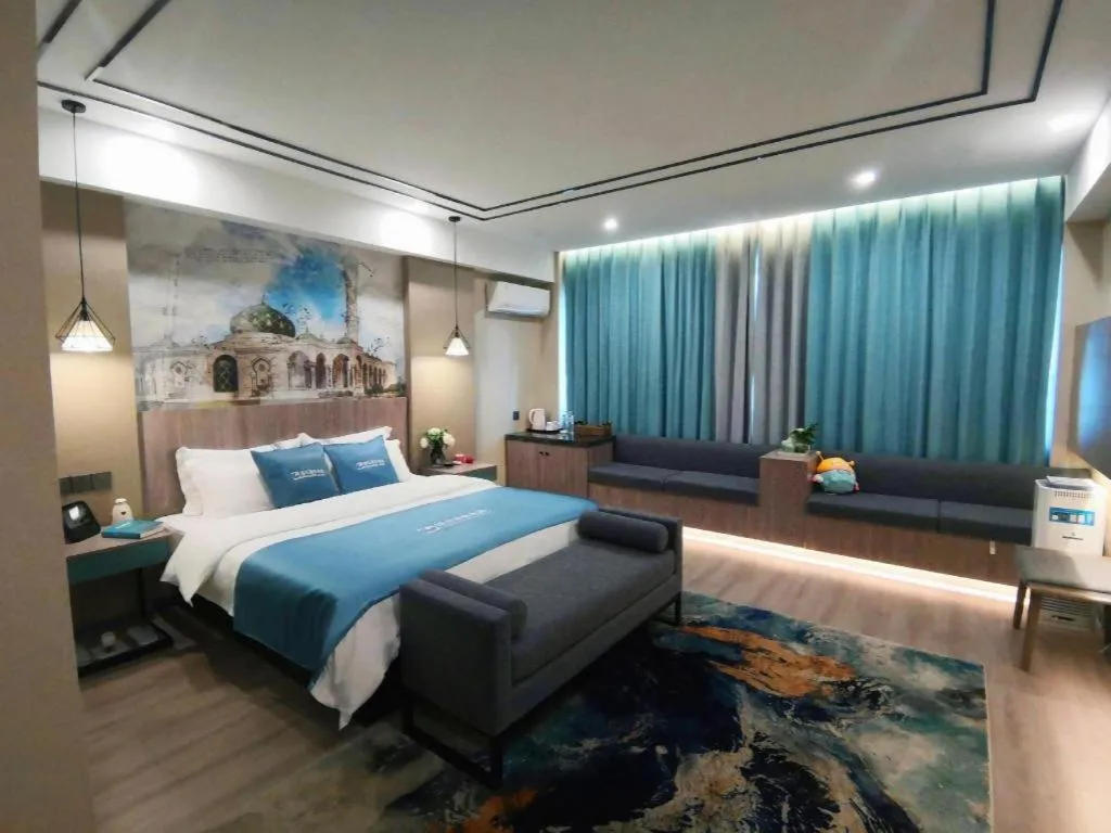 Bed in Urban Garden Hotel Chengyang District Government Liuting Airport