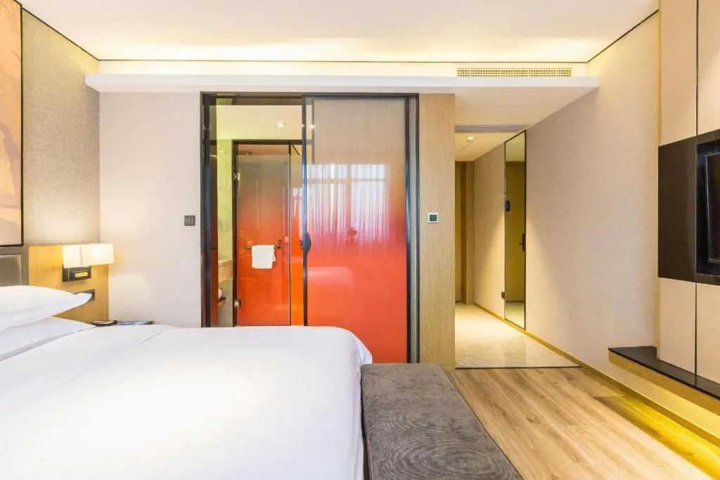 Bed in The Hotel V Nanjing Lishui