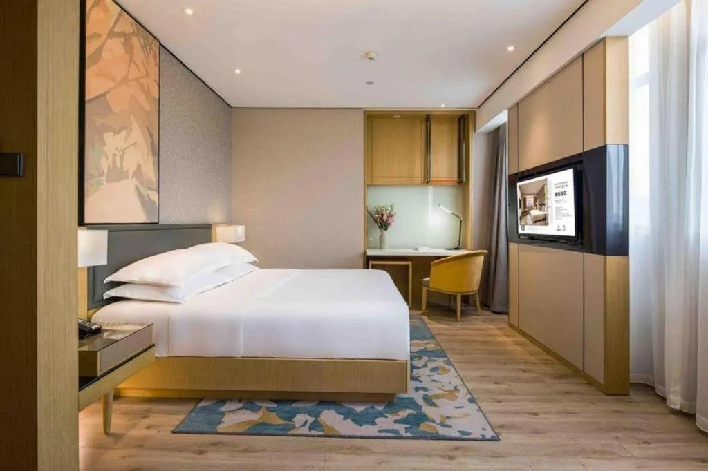 Bed in The Hotel V Nanjing Lishui