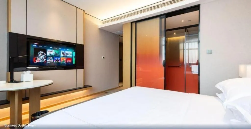 Bed in The Hotel V Nanjing Lishui