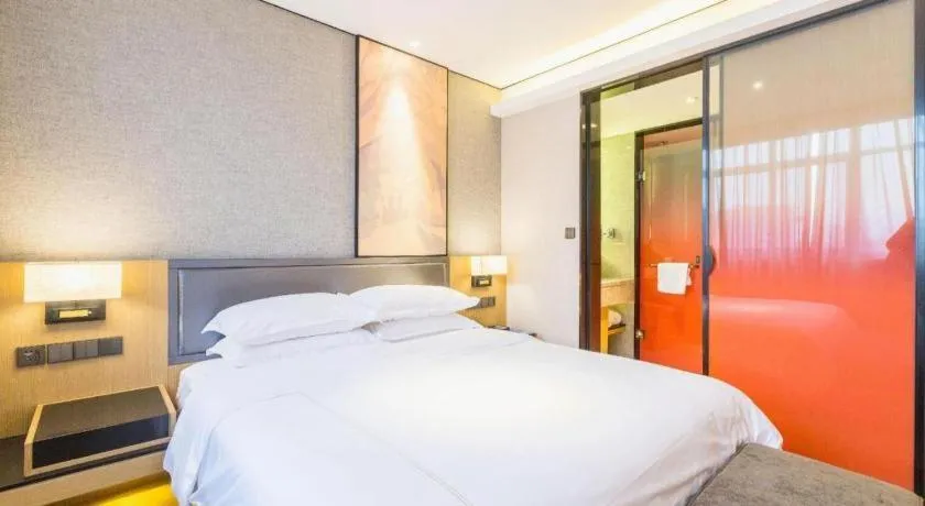 Bed in The Hotel V Nanjing Lishui