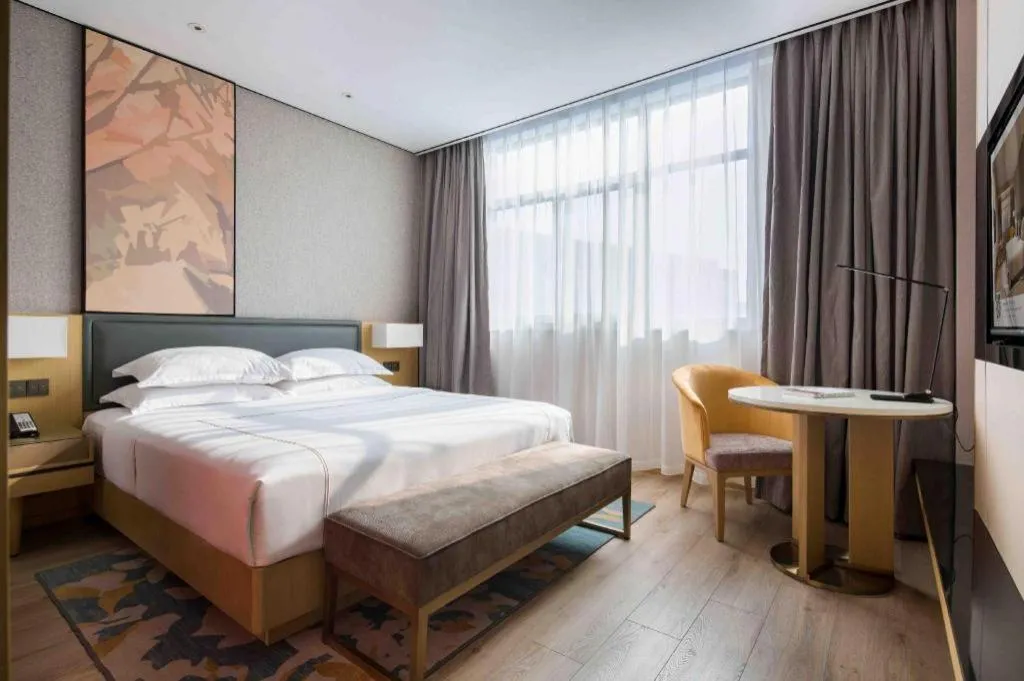 Bed in The Hotel V Nanjing Lishui