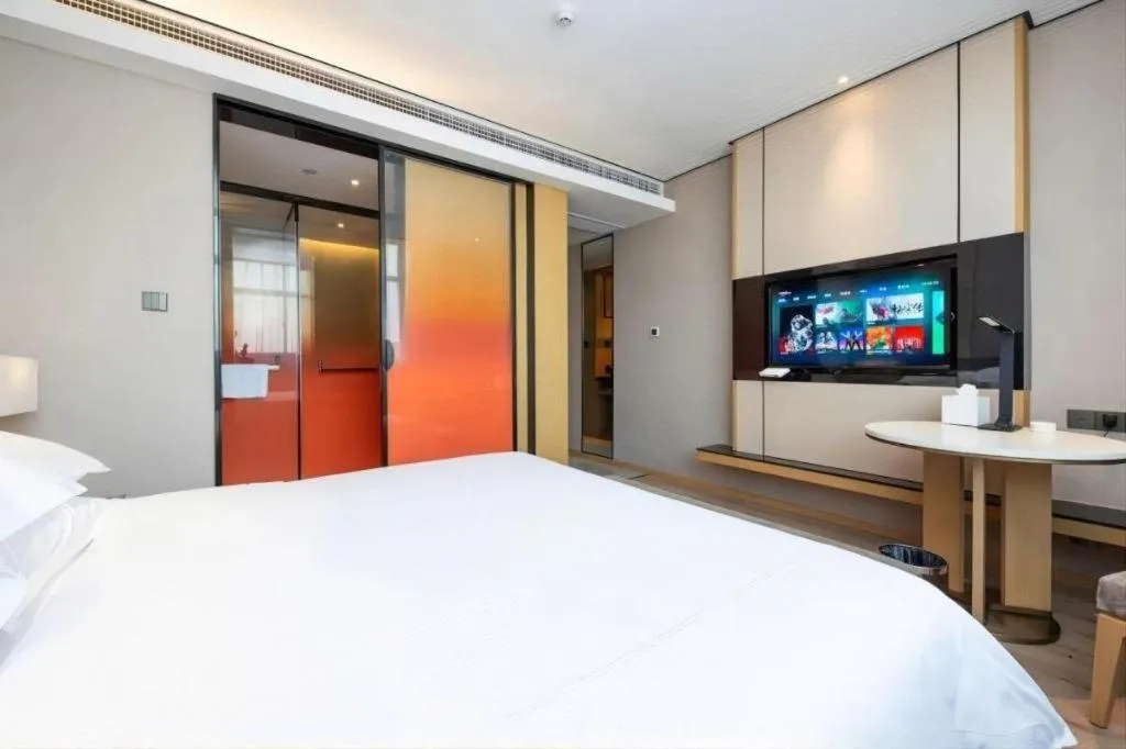 Bed in The Hotel V Nanjing Lishui