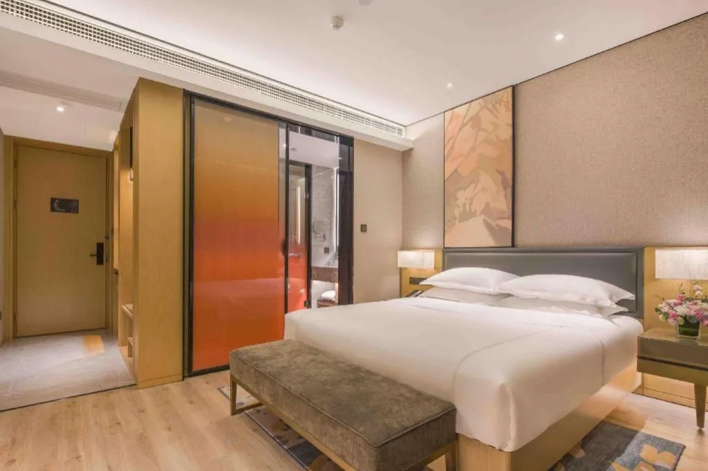 Bed in The Hotel V Nanjing Lishui