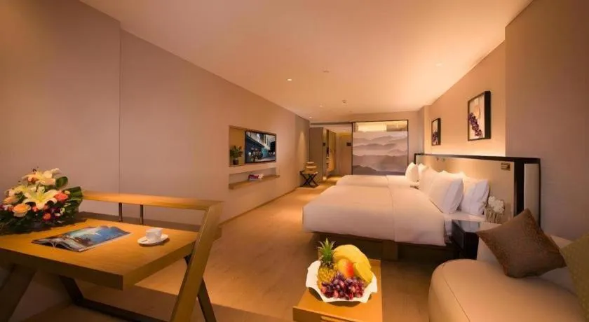 Bed in The Hotel V Nanjing Confucius Temple