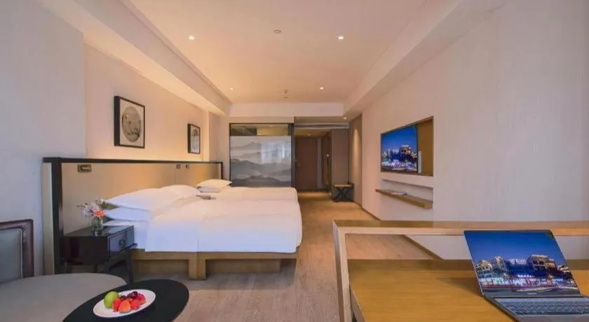 Bed in The Hotel V Nanjing Confucius Temple