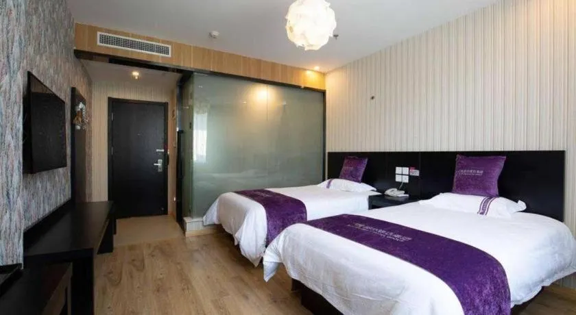 Bed in City 118 Hotel Qingdao Boardcast Tower