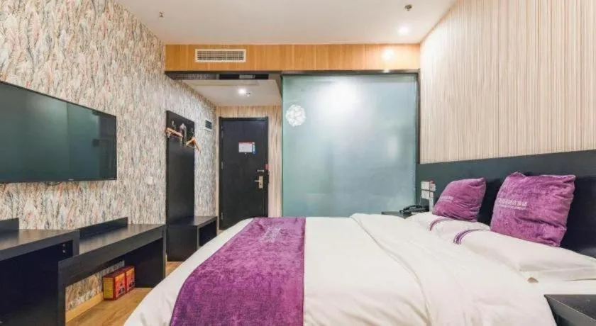 Bed in City 118 Hotel Qingdao Boardcast Tower