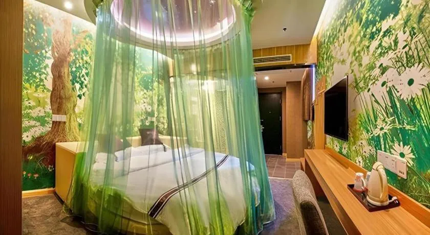 Bed in City 118 Hotel Qingdao Boardcast Tower