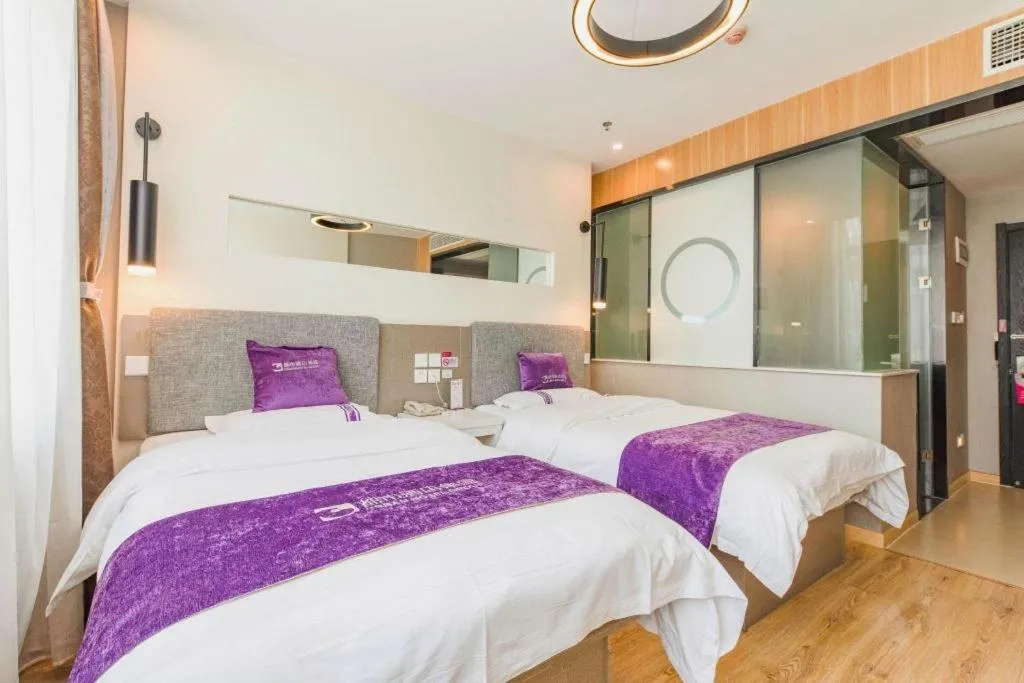 Bed in City 118 Hotel Qingdao Boardcast Tower