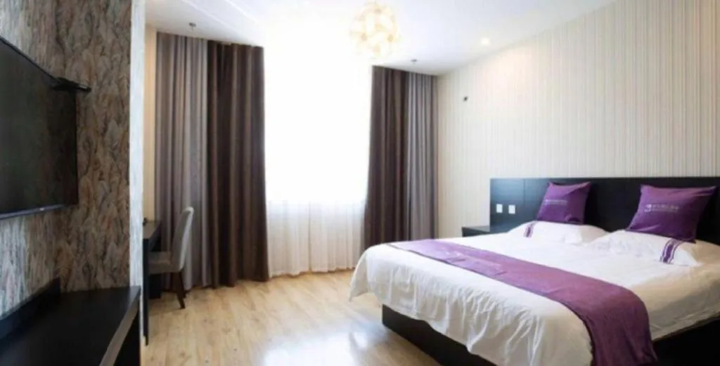 Bed in City 118 Hotel Qingdao Boardcast Tower