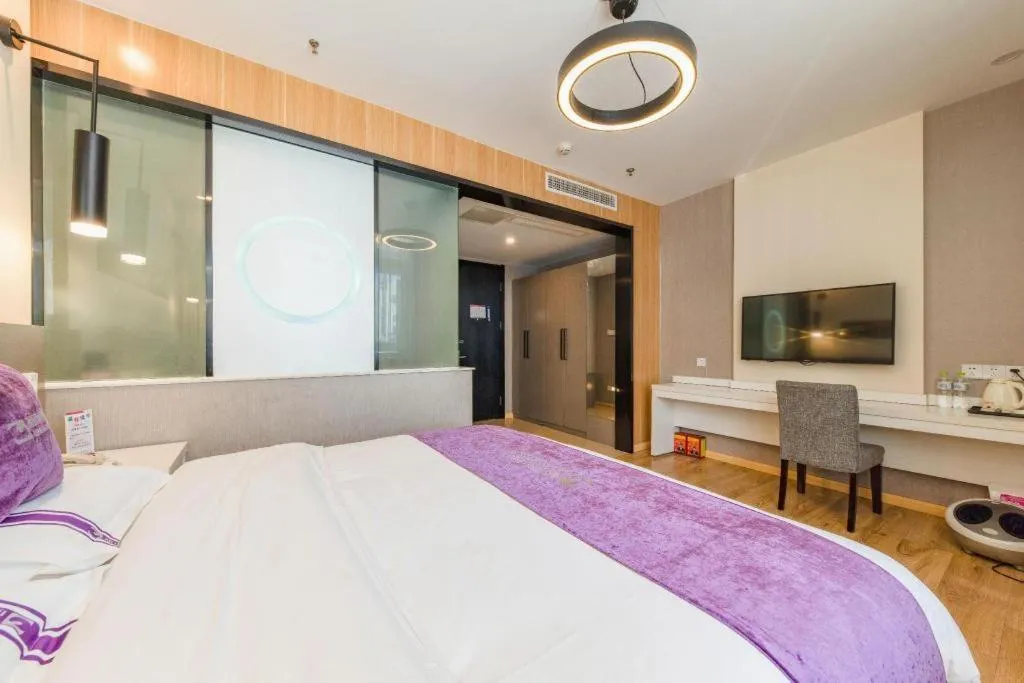 Bed in City 118 Hotel Qingdao Boardcast Tower