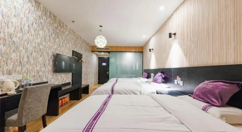 Bed in City 118 Hotel Qingdao Boardcast Tower