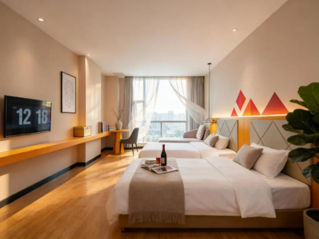 Bed in Borrman Hotel Dongguan Zhongtang