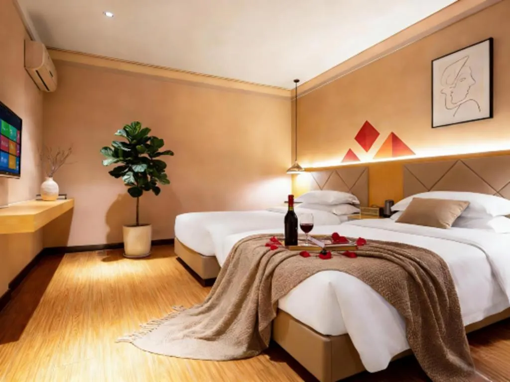 Bed in Borrman Hotel Dongguan Zhongtang