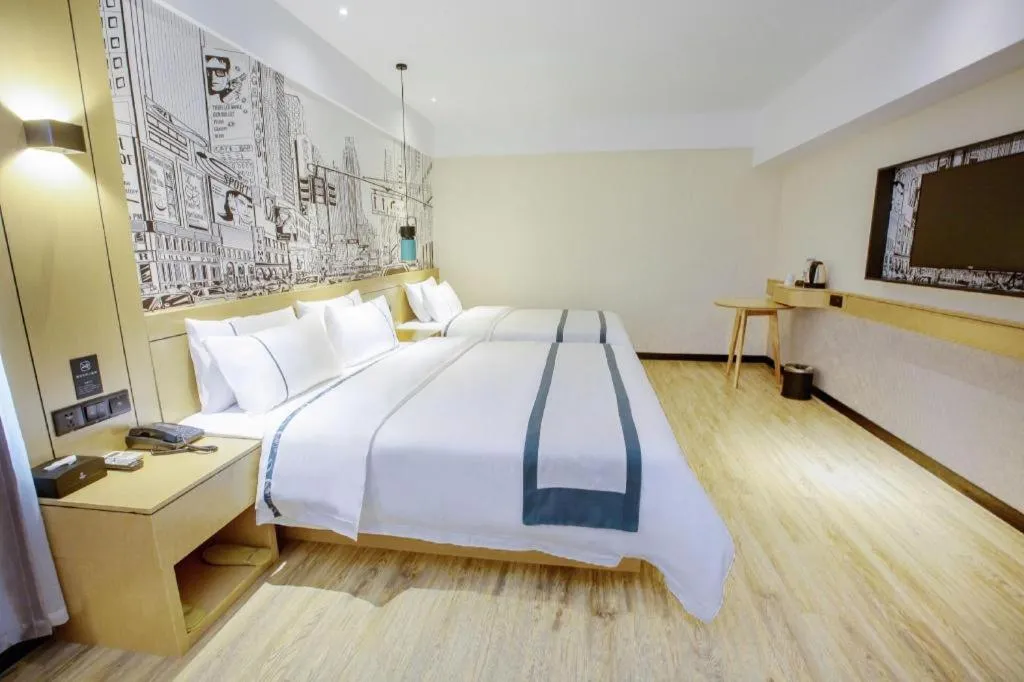 Bed in City Comfort Inn Xingtai Wanda