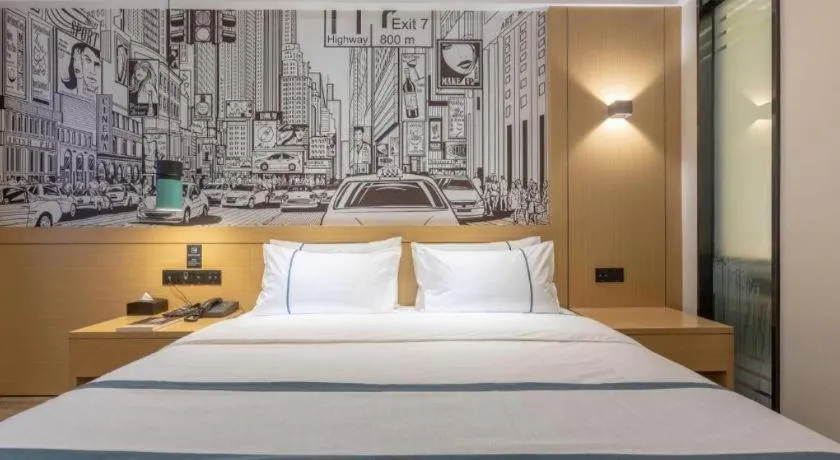 Bed in City Comfort Inn Xingtai Wanda