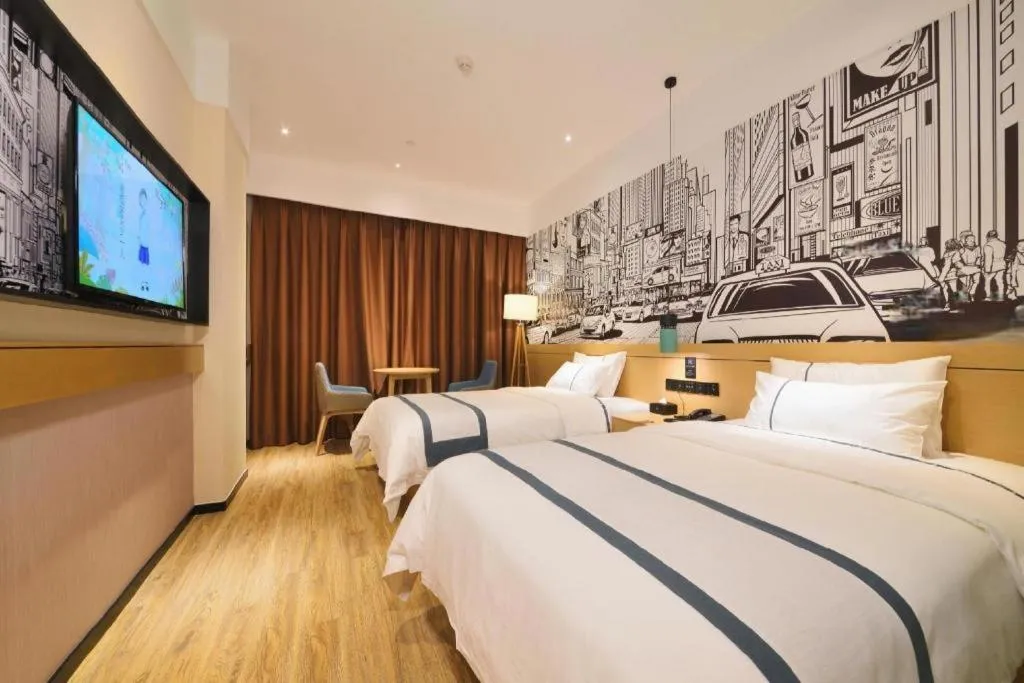 Bed in City Comfort Inn Wuhan Tianhe Airport Outlets