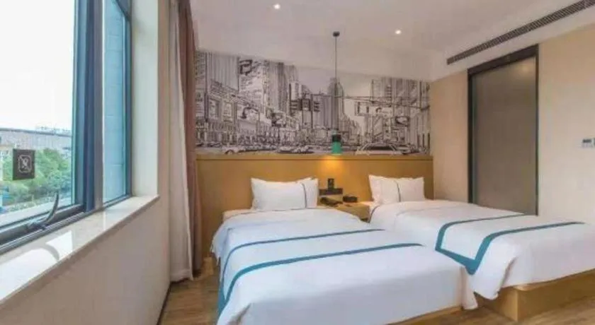 Bed in City Comfort Inn Kunming Qianxing Road Dashanghui Children's Hospital